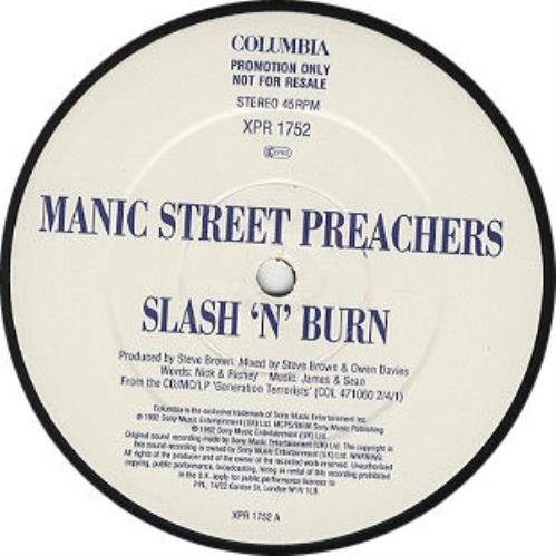 Manic Street Preachers Slash N Burn 12" vinyl single (12 inch record / Maxi-single) UK MAS12SL03684