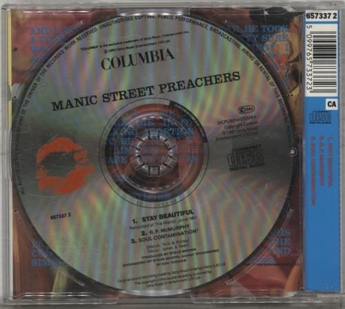 Manic Street Preachers Stay Beautiful CD single (CD5 / 5") UK MASC5ST28688