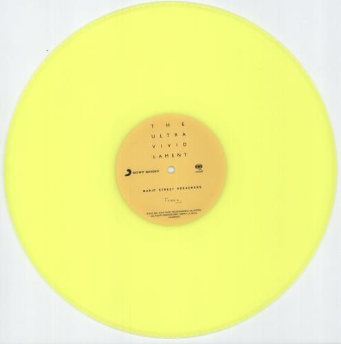 Manic Street Preachers The Ultra Vivid Lament - 180gm Yellow Vinyl - Autographed vinyl LP album (LP record) UK MASLPTH879502