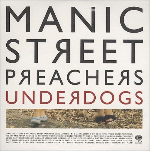 Manic Street Preachers Underdogs CD single (CD5 / 5") UK MASC5UN395493