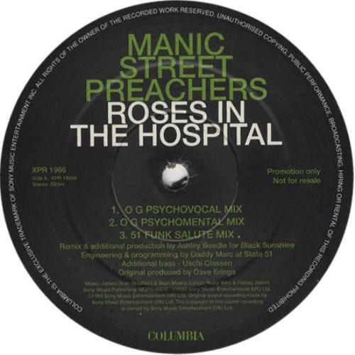 Manic Street Preachers Roses In The Hospital UK Promo 12" vinyl single (12 inch record / Maxi