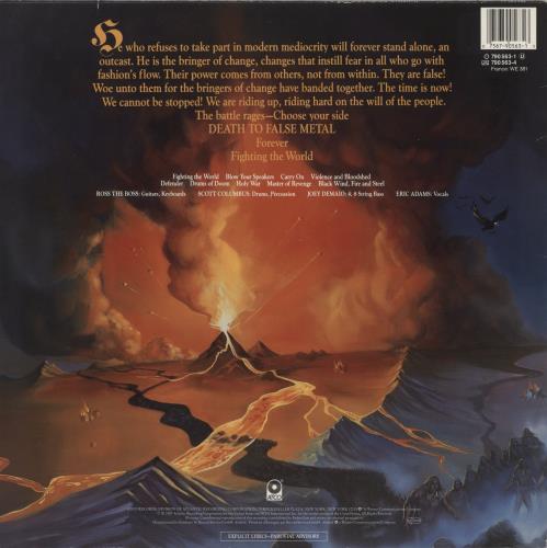 Manowar Fighting The World vinyl LP album (LP record) German MOWLPFI500481