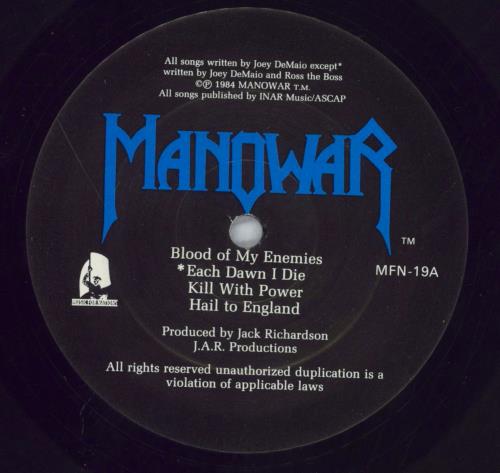 Manowar Hail To England - VG vinyl LP album (LP record) UK MOWLPHA826638