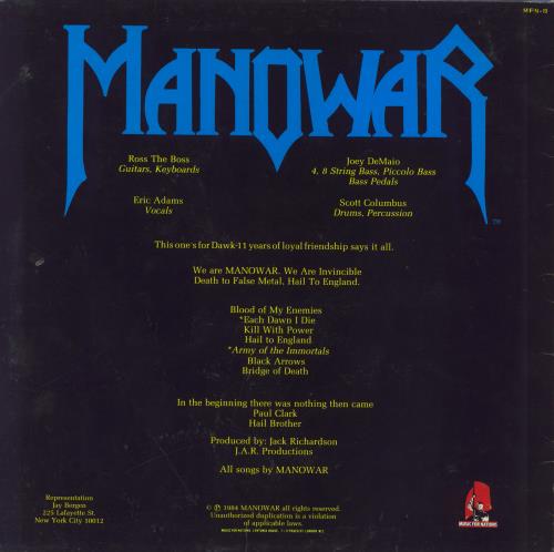 Manowar Hail To England - VG vinyl LP album (LP record) UK MOWLPHA826638