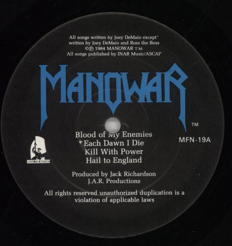 Manowar Hail To England vinyl LP album (LP record) UK MOWLPHA515288