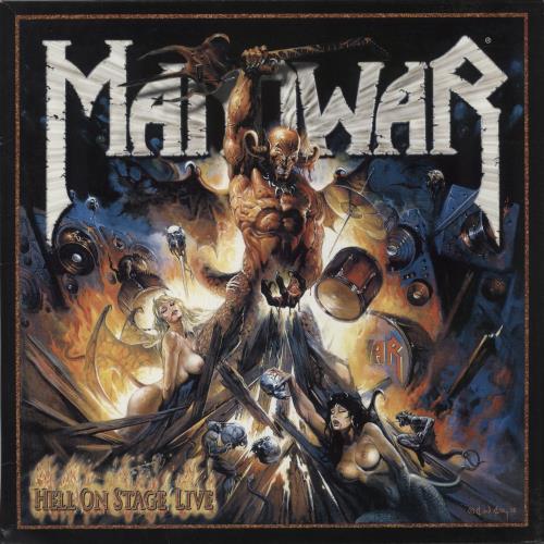 Manowar Hell On Stage Live 3-LP vinyl record set (Triple LP Album) German MOW3LHE872244