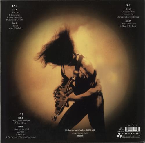 Manowar Hell On Stage Live 3-LP vinyl record set (Triple LP Album) German MOW3LHE872244