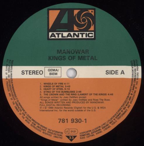 Manowar Kings Of Metal + Poster vinyl LP album (LP record) German MOWLPKI800849