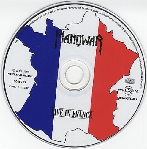 Manowar Live In France CD single (CD5 / 5") French MOWC5LI165280