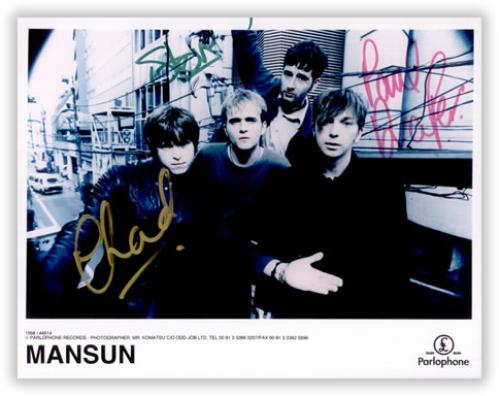 Mansun Autographed Publicity Photo photograph UK M-SPHAU386250
