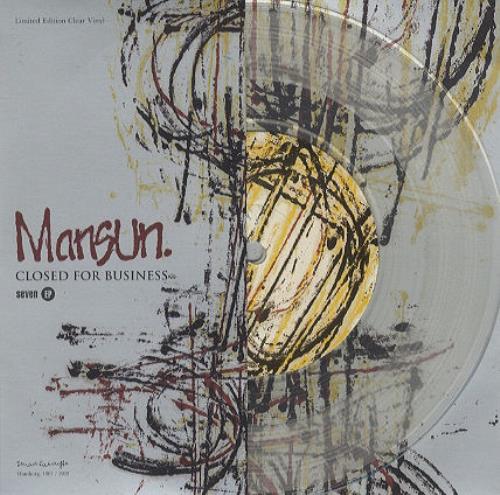 Mansun Closed For Business - Clear Vinyl 7" vinyl single (7 inch record / 45) UK M-S07CL95775