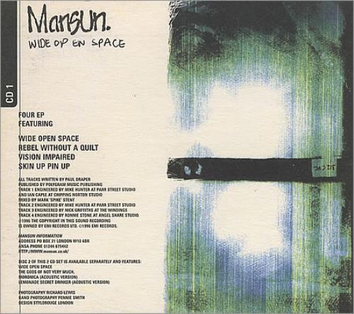 Mansun Wide Open Space 2-CD single set (Double CD single) UK M-S2SWI220961