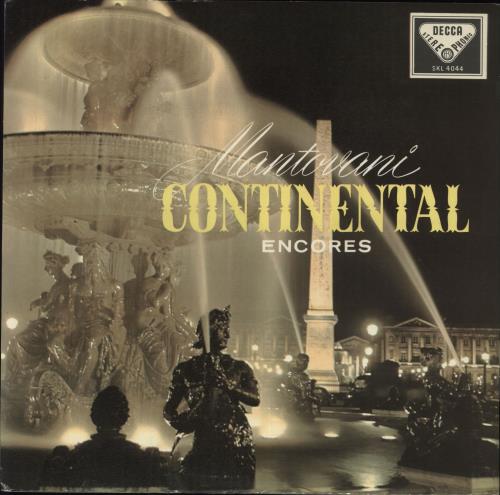 Mantovani Continental Encores vinyl LP album (LP record) UK MVQLPCO708870