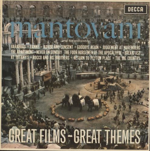 Mantovani Great Films - Great Themes vinyl LP album (LP record) UK MVQLPGR708866