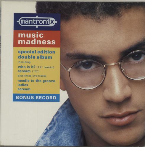 Mantronix Music Madness 2-LP vinyl record set (Double LP Album) UK MAN2LMU686236