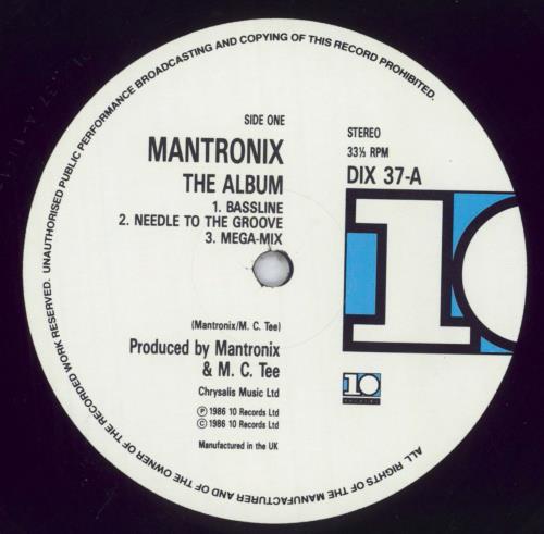 Mantronix The Album vinyl LP album (LP record) UK MANLPTH827854
