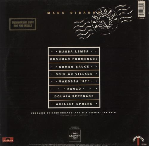 Manu Dibango Afrijazzy vinyl LP album (LP record) UK 3MDLPAF633346