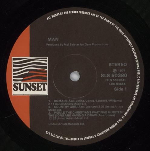 Man 1970 vinyl LP album (LP record) UK M-NLP429605