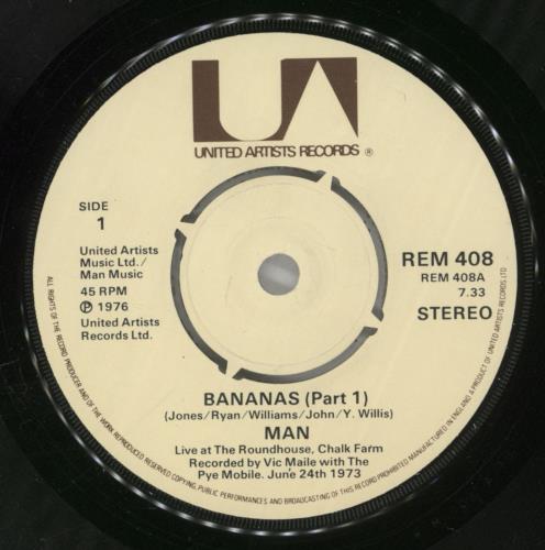 Man Bananas 7" vinyl single (7 inch record / 45) UK M-N07BA205305
