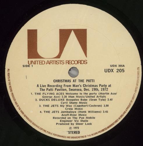 Man Christmas At The Patti 10" vinyl single (10 inch record) UK M-N10CH378332