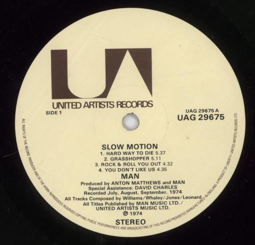 Man Slow Motion vinyl LP album (LP record) UK M-NLPSL138401