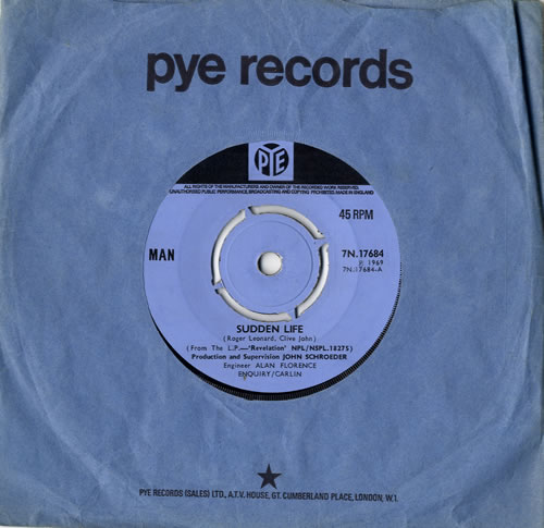 Man Sudden Life - 4pr 7" vinyl single (7 inch record / 45) UK M-N07SU546990