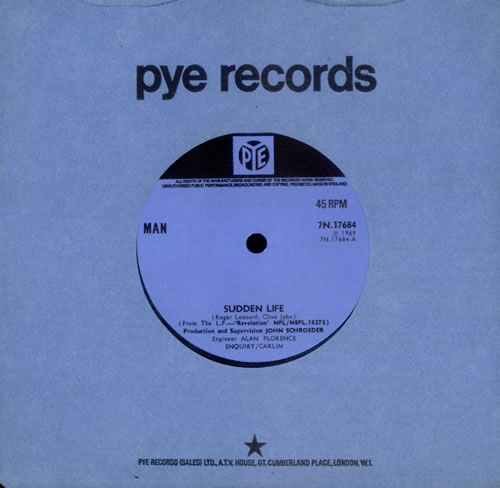 Man Sudden Life - Solid 7" vinyl single (7 inch record / 45) UK M-N07SU212276