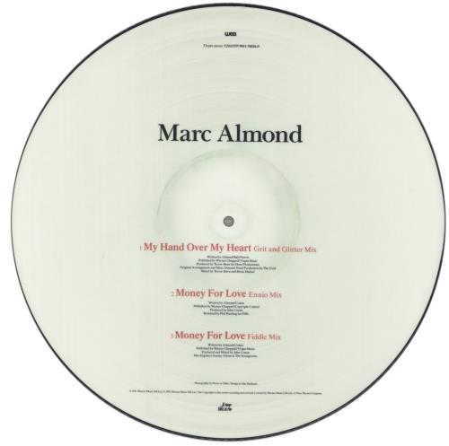 Marc Almond My Hand Over My Heart 12" vinyl picture disc (12 inch picture record) UK ALM2PMY02007