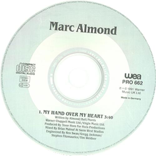 Marc Almond My Hand Over My Heart CD single (CD5 / 5") German ALMC5MY83949