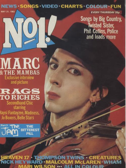 Marc Almond No 1 - May 1983 magazine UK ALMMANO342813