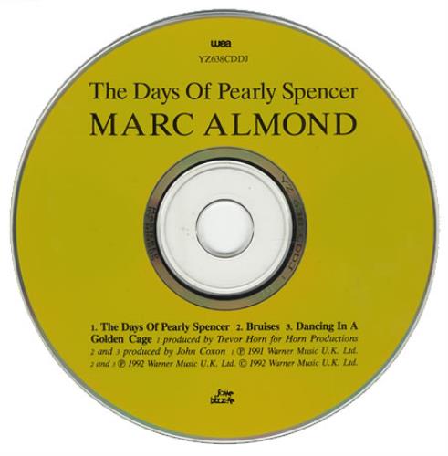 Marc Almond The Days Of Pearly Spencer CD single (CD5 / 5") UK ALMC5TH05924