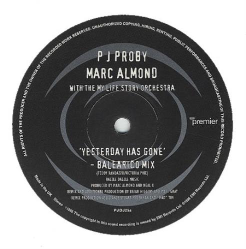 Marc Almond Yesterday Has Gone 12" vinyl single (12 inch record / Maxi-single) UK ALM12YE77326