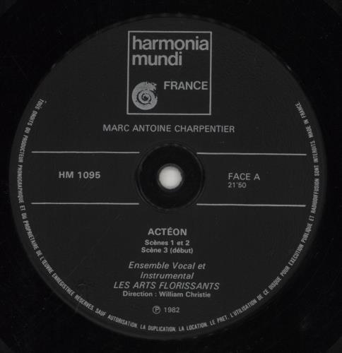 Marc Antoine Charpentier Act�on vinyl LP album (LP record) French N8RLPAC533308
