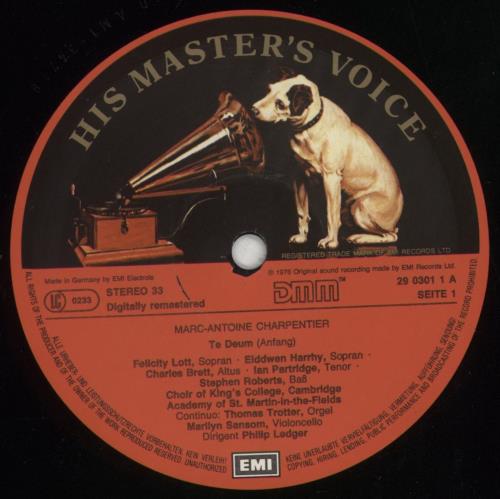 Marc Antoine Charpentier Charpentier: Te Deum, Grand Magnificat vinyl LP album (LP record) German N8RLPCH856988