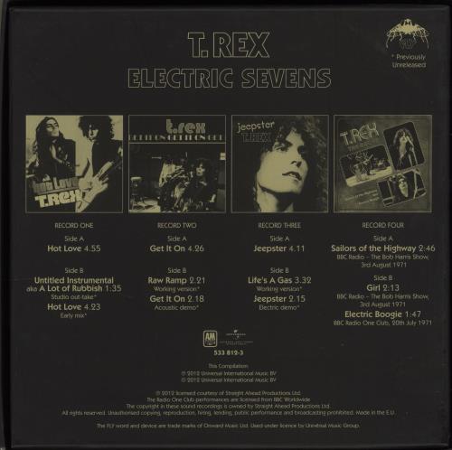 Marc Bolan Electric Sevens - RSD12 7" single box set UK MAB7XEL682720