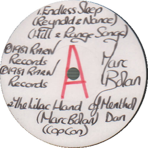 Marc Bolan Return Of The Electric Warrior - White Label 7" vinyl single (7 inch record / 45) UK MAB07RE555251