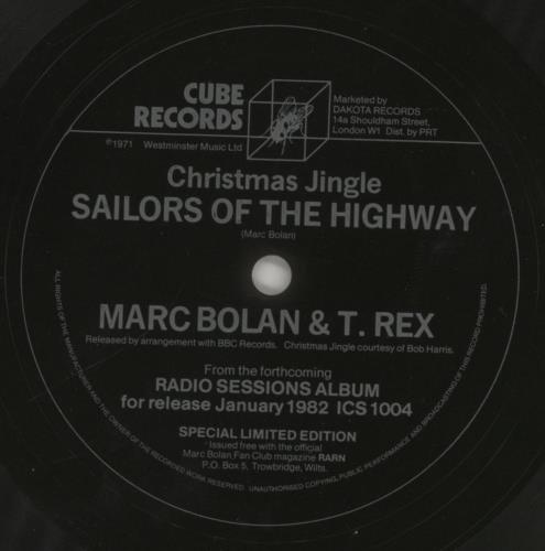 Marc Bolan Sailors Of The Highway 7" vinyl single (7 inch record / 45) UK MAB07SA857285