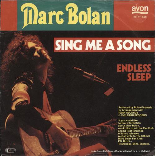 Marc Bolan Sing Me A Song + PR 7" vinyl single (7 inch record / 45) German MAB07SI601640