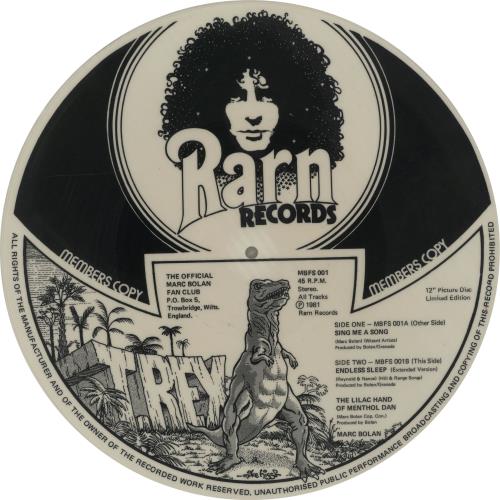 Marc Bolan Sing Me A Song - 1st - Mispress 12" vinyl picture disc (12 inch picture record) UK MAB2PSI655244