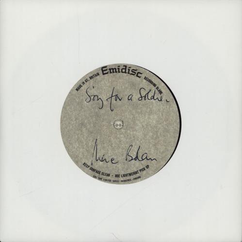 Marc Bolan Song For A Soldier + Lyric Insert 7" vinyl single (7 inch record / 45) UK MAB07SO763950
