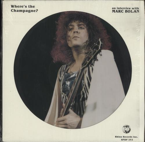 Marc Bolan Where's The Champagne? picture disc LP (vinyl picture disc album) UK MABPDWH323215