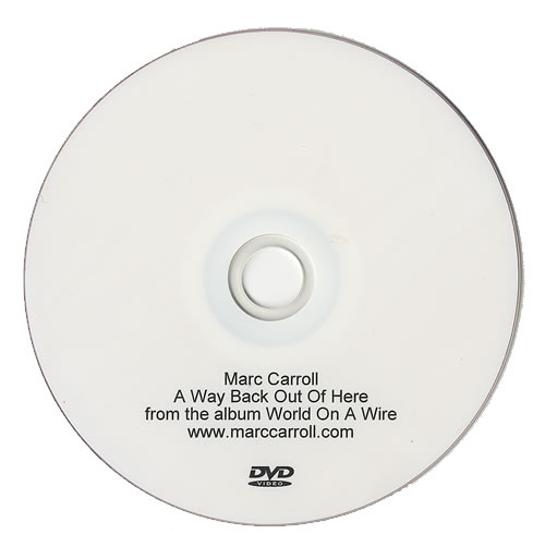 Marc Carroll A Way Back Out Of Here promo DVD-R UK MD6DRAW478870