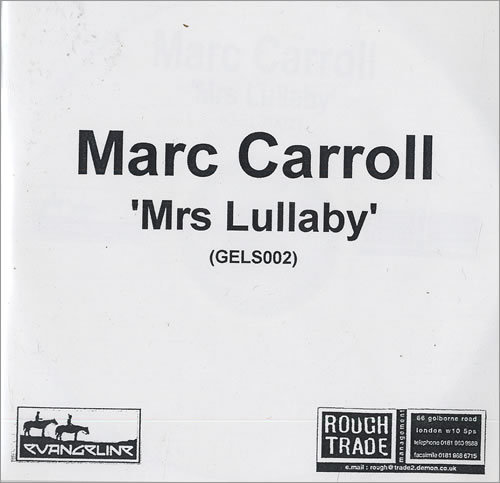 Marc Carroll Mrs Lullaby CD-R acetate UK MD6CRMR472790