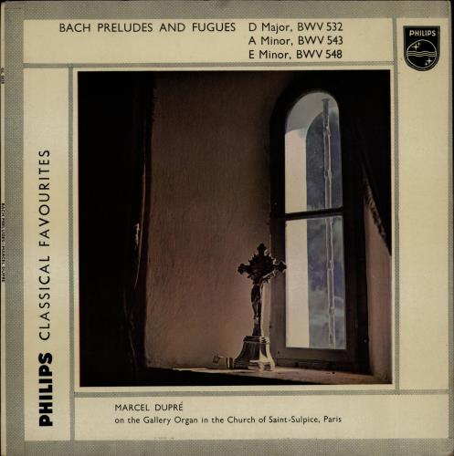 Marcel Dupr� Bach Preludes And Fugues vinyl LP album (LP record) UK N88LPBA764741