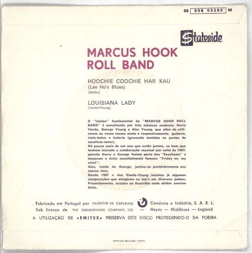 Marcus Hook Roll Band Hoochie Coochie Har Kau (Lee Ho's Blues) 7" vinyl single (7 inch record / 45) Portuguese N1207HO727728