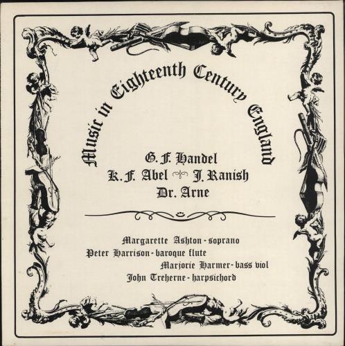 Margarette Ashton Music In Eighteenth Century England - Autographed vinyl LP album (LP record) UK 3B0LPMU776848