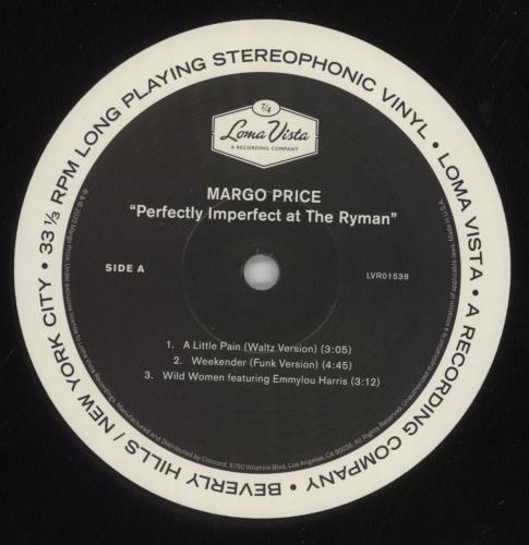 Margo Price Perfectly Imperfect At The Ryman 2-LP vinyl record set (Double LP Album) US OG92LPE850186