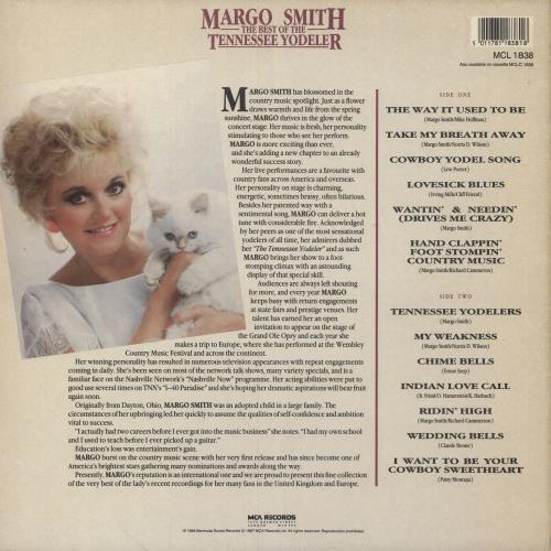 Margo Smith The Best of The Tennessee Yodeler vinyl LP album (LP record) UK M8VLPTH749970