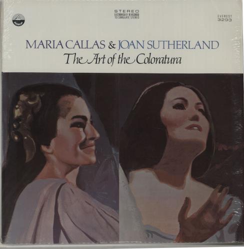 Maria Callas The Art Of The Coloratura vinyl LP album (LP record) US M44LPTH670847