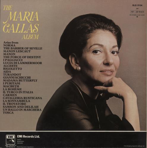 Maria Callas The Maria Callas Album 2-LP vinyl record set (Double LP Album) UK M442LTH879677